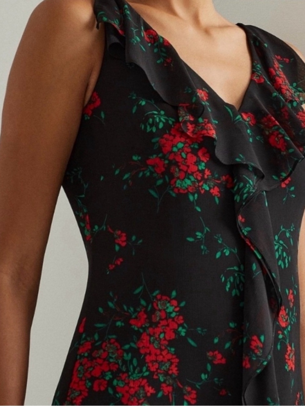 Ralph Lauren Black Dress with Floral Print